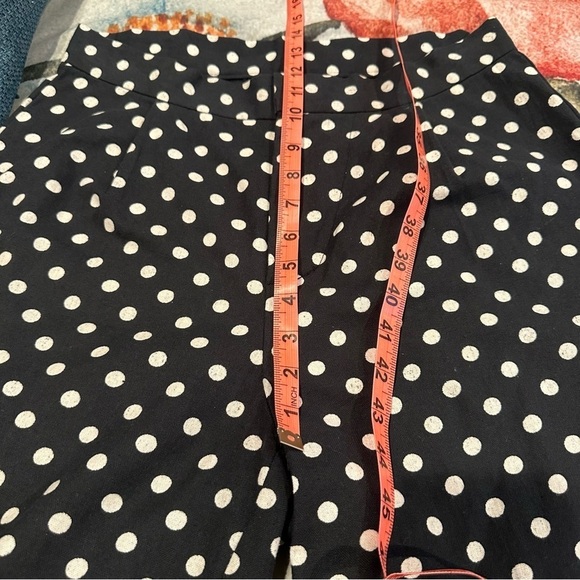 NWOT Compania Fantastică high waist polka dot wide leg pants linen like - Picture 12 of 16